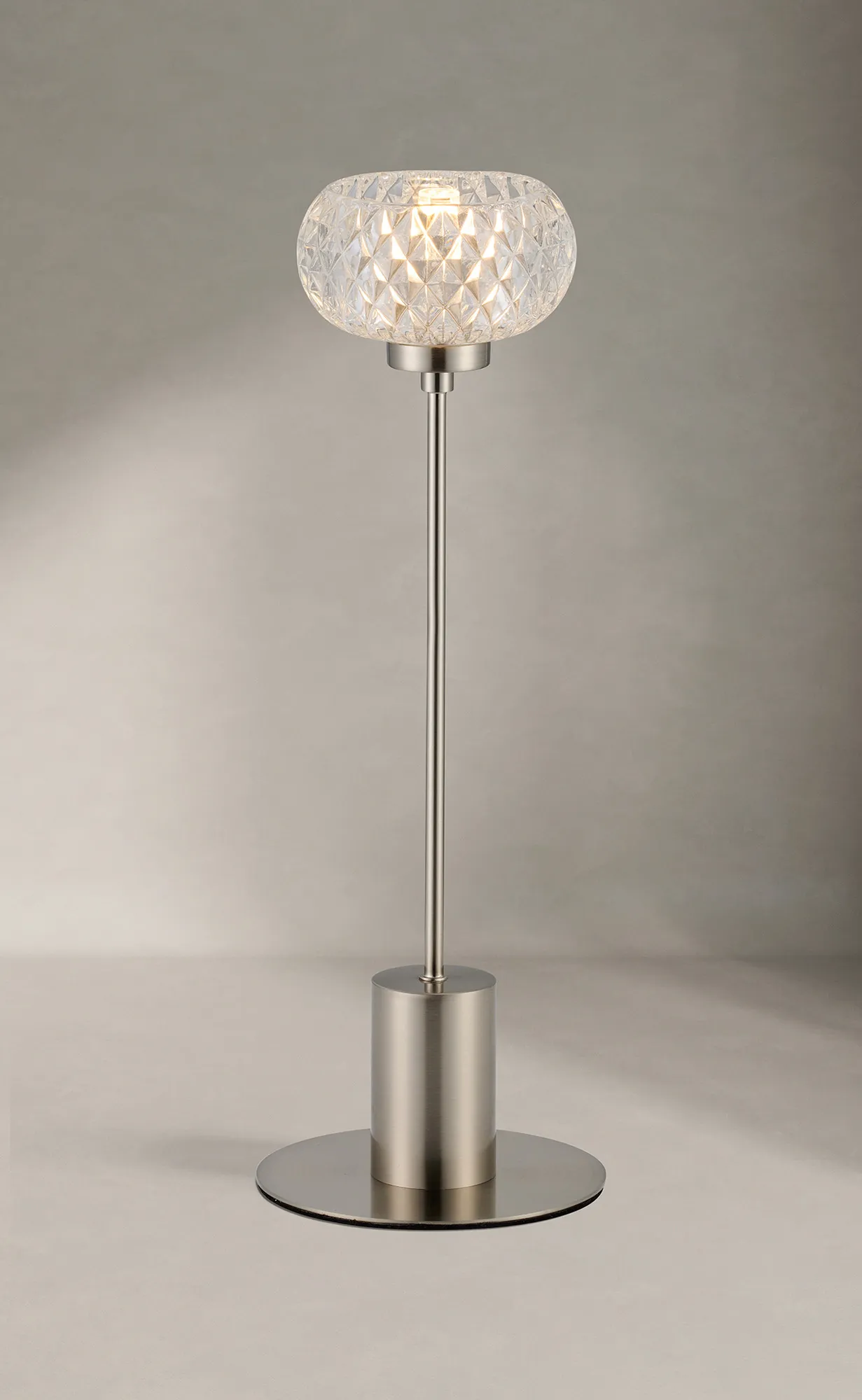 Wade Satin Nickel Table Lamps Deco Armed Table Lamps